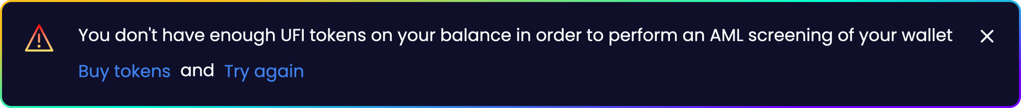 Don't have enough UFI